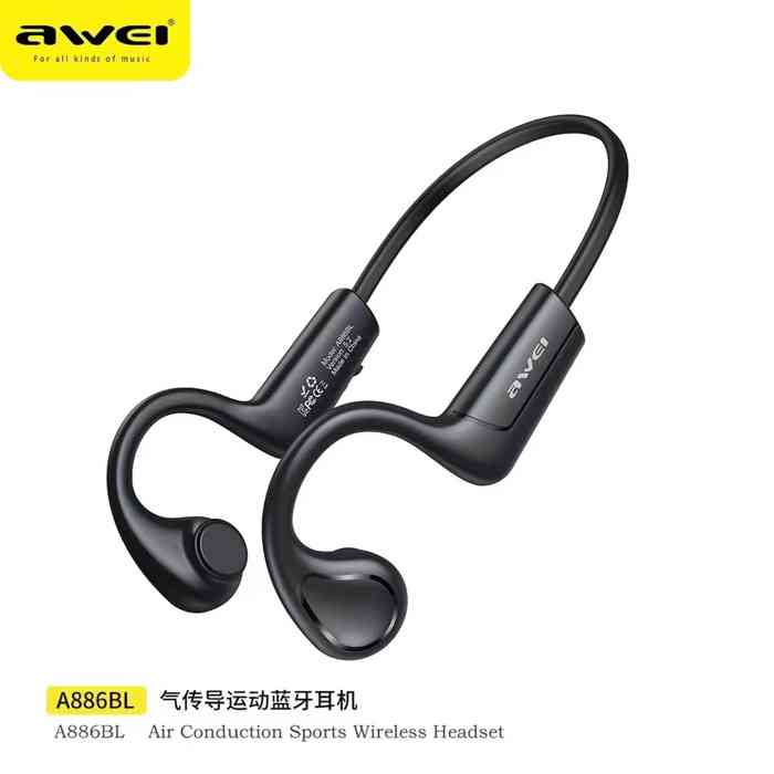 Awei A886BL Air Bone Conduction Noise-free Sport Earhooks Earphones